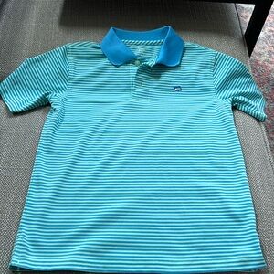 Southern Tide, boys, golf shirt, striped green and blue